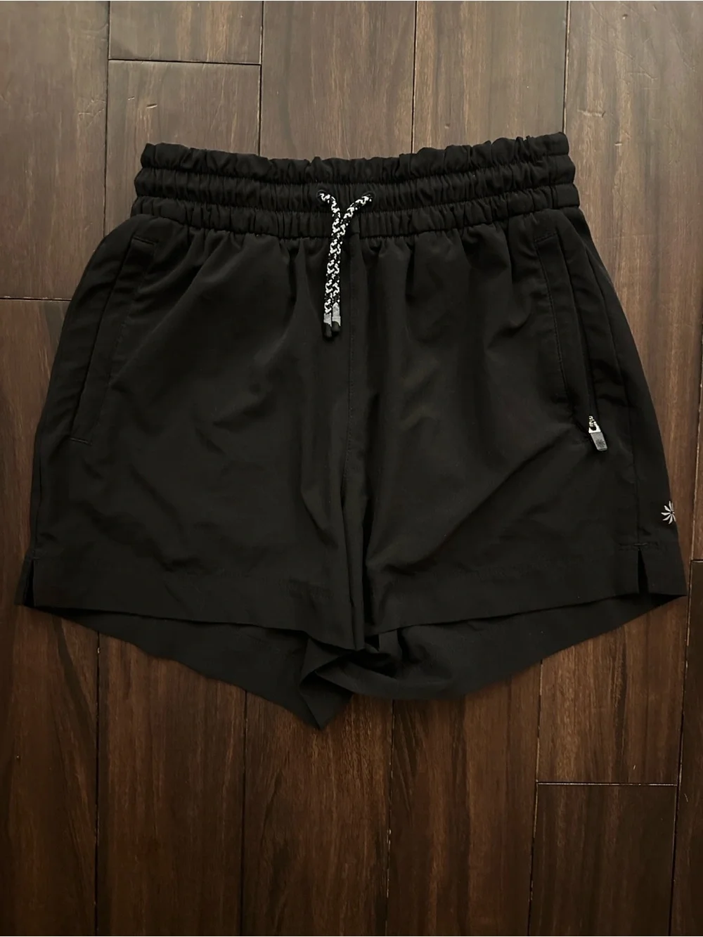 Athleta Girl Black Athletic Pull-On Shorts with Drawstring M/8-10